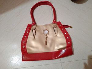 Red & Gold Handbag