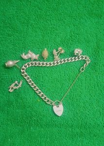 English Hallmared Silver Charm Bracelet