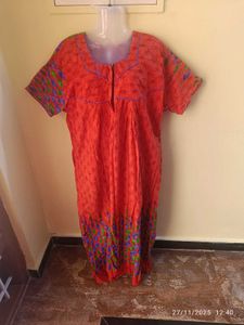 3xl Red Floral Nighty