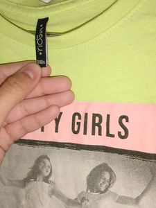 RIO Neon Yellow Tshirt for Girls/ Women