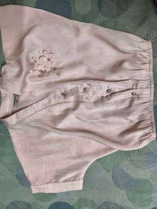 Smart Branded Pink Crop Top For 8-9 Years Girl