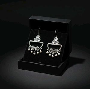 Elegant Silver Tone Drop Earrings and a