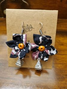 BRAND NEW FABRIC ART Hand Crafted Jhumka Earring