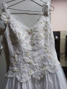Ball Gown White Flared Birthday Wedding