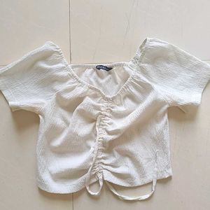 White crop top