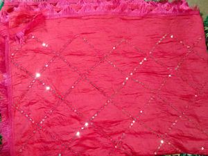 Hot Pink Sequined Dupatta