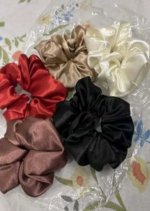 Silk Scrunchie Set  (Pack 5)