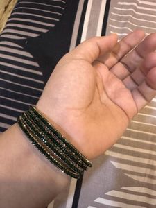 Set of 4 Green Crystal Bangles