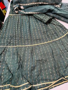 Green Sharara Set