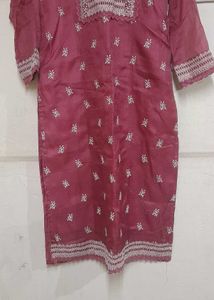 Onion Peel Color Kota Kurthi With Duppatta