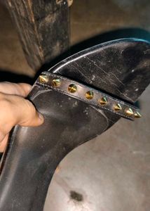 Spiked Black Heels