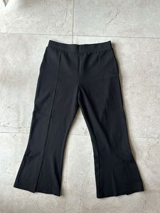 Black Flared Cropped Pants