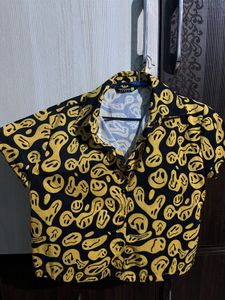 Smiley Face Print Shirt