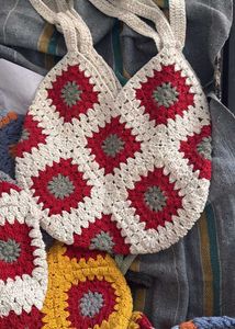 Crochet Granny Square Tote Bag