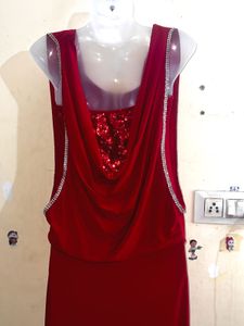 Elegant Red Party Gown