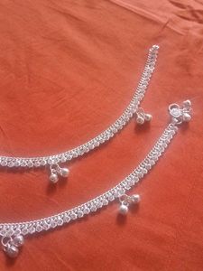 Silver Anklets with Bells