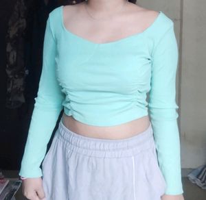 Full Sleve Pastel Green Top