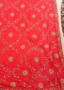 Heavy Zardozi Hand Work Saree