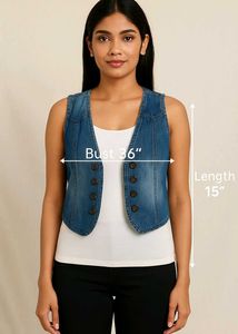 Denim Cardigan For Women | Stylish Size | 36 Inch