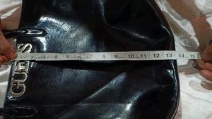 Guess Black Patent Leather Tote Bag