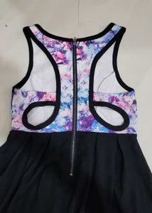 Galaxy Print Fit &amp; Flare Dress
