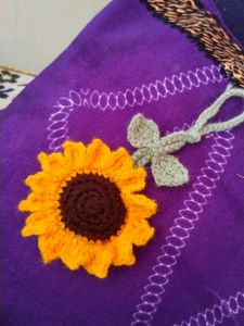 Crochet Sunflower Keychain