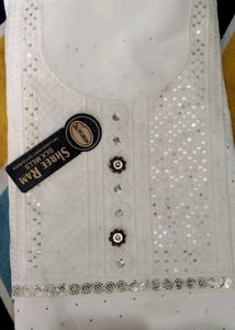 White Dress Material