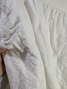 White Bedsheet (Thick with elastic on sides)