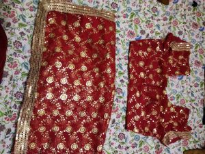 Red Party Wear Saree