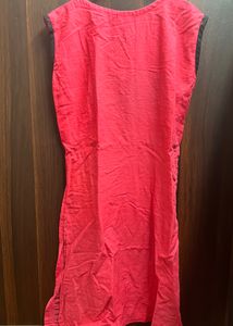 Sleeveless Printed A-line Kurti