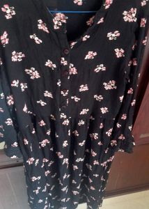Black Floral Kurta | Price Drop