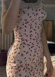 Cherry Print Slip Dress