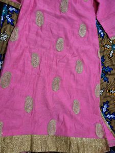 Pink Embroidered Kurta