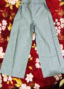 Floral Print Pants With Detachable Fabric Be