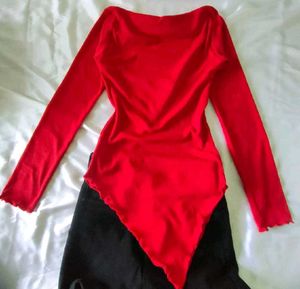 Pinteresty Side Cut One Shoulder Top ❤️