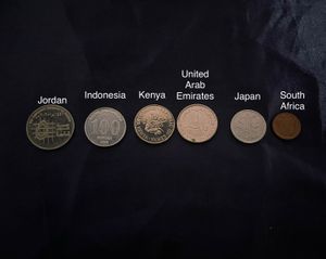 6 Foreign Countries Coin Set