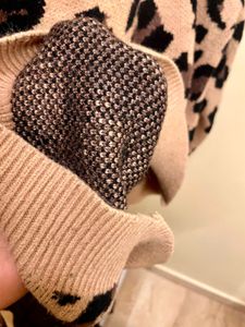 Leopard Print Knit Sweater (Imported)
