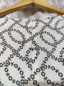 White Patterned Formal Dress - 3XL