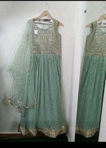 SEQUINS WORKED WEDDING GOWN WITH DUPATTA