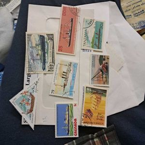 Vintage Ship Stamp Collection