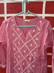 Pink Embroidered Kurta set