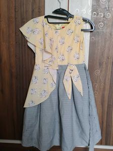 Girls Yellow Floral Dress