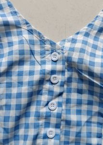 Gingham Button-Down Top