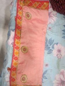 Peach Saree with Embellishments