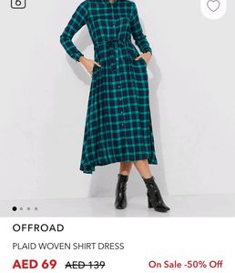 🏁Price Drop💲Plaid Checks Shirt Dress⏳