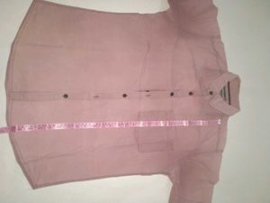 Casual Pink/phaint brown Shirt