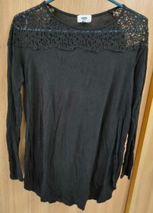 ✨ OLD NAVY Lace-Yoke Long Sleeve Top ✨