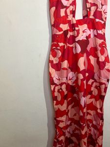 Floral Halter Midi Dress