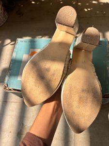 Vintage White Woven Mules