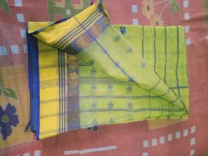 Purest Cotton Tant Saree Most Premium Fabric Olive